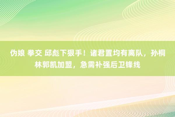 伪娘 拳交 邱彪下狠手！诸君置均有离队，孙桐林郭凯加盟，急需补强后卫锋线