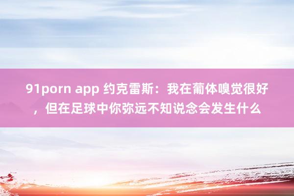 91porn app 约克雷斯：我在葡体嗅觉很好，但在足球中你弥远不知说念会发生什么