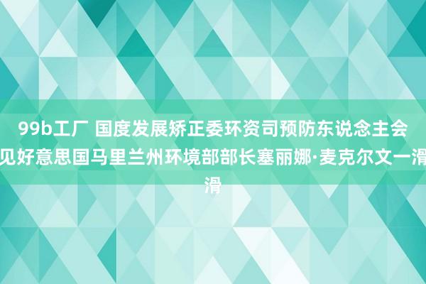 99b工厂 国度发展矫正委环资司预防东说念主会见好意思国马里兰州环境部部长塞丽娜·麦克尔文一滑