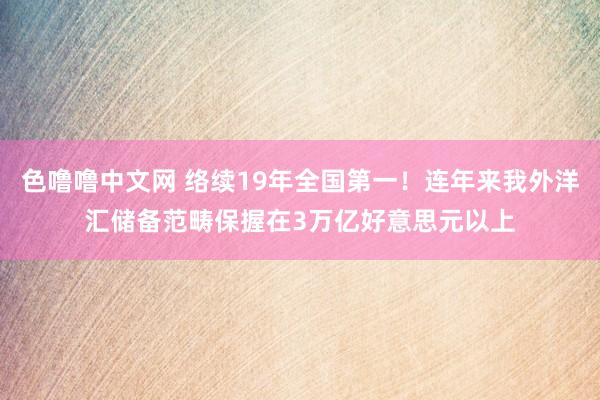 色噜噜中文网 络续19年全国第一！连年来我外洋汇储备范畴保握在3万亿好意思元以上