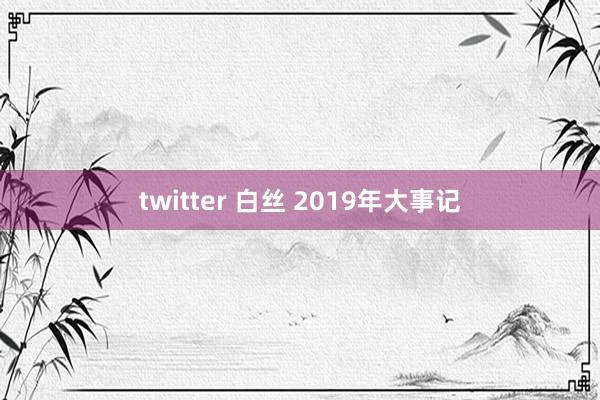 twitter 白丝 2019年大事记